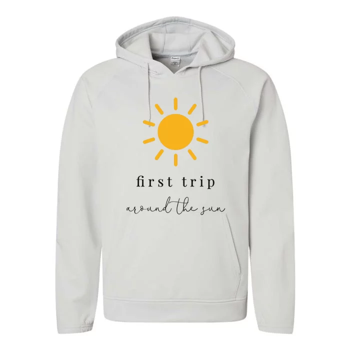 First Trip Around The Sun Performance Fleece Hoodie