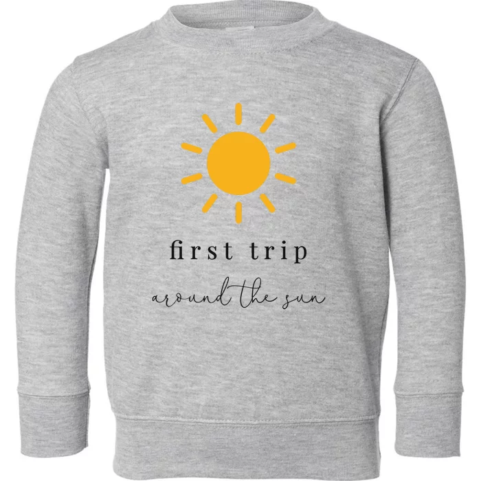 First Trip Around The Sun Toddler Sweatshirt