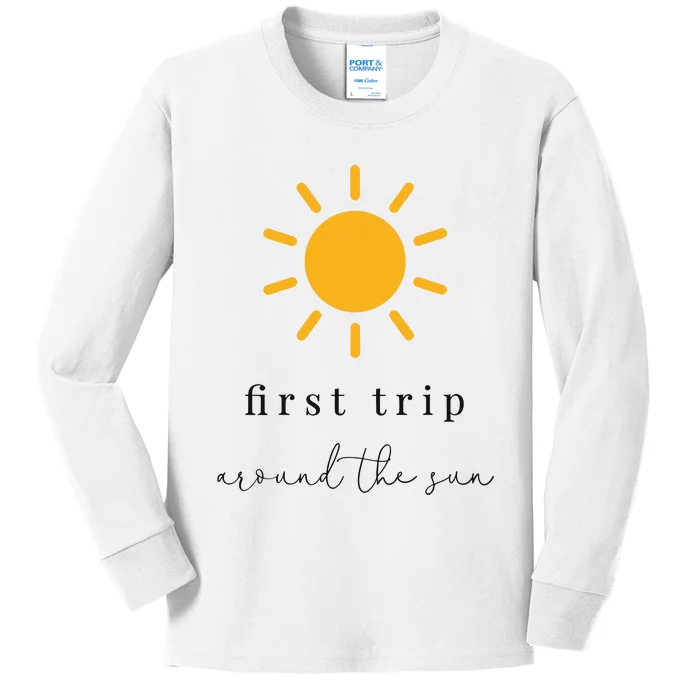 First Trip Around The Sun Kids Long Sleeve Shirt