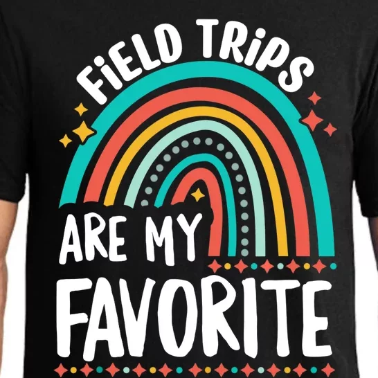 Field Trips Are My Favorite Cool Rainbow Field Trip School Pajama Set