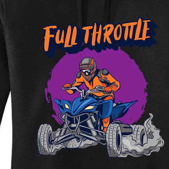 Full Throttles All Terrain Vehicle ATV Premium Women's Pullover Hoodie