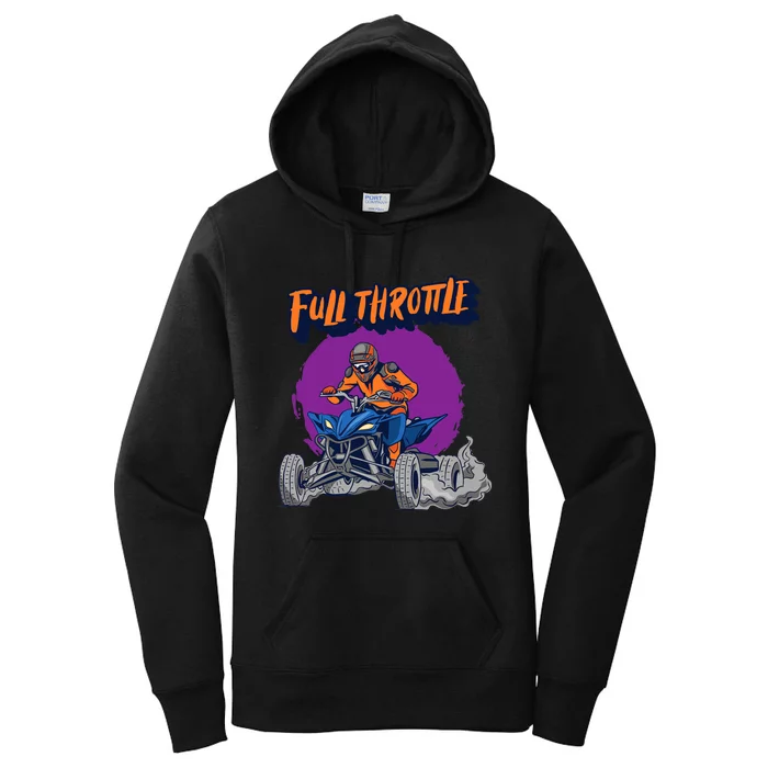 Full Throttles All Terrain Vehicle ATV Premium Women's Pullover Hoodie