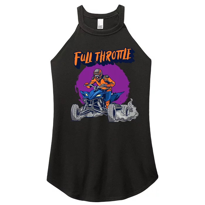 Full Throttles All Terrain Vehicle ATV Premium Women’s Perfect Tri Rocker Tank