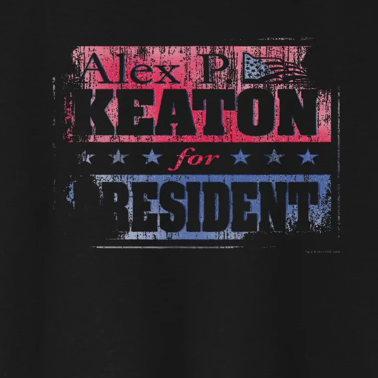 Family Ties Alex For President Women's Crop Top Tee