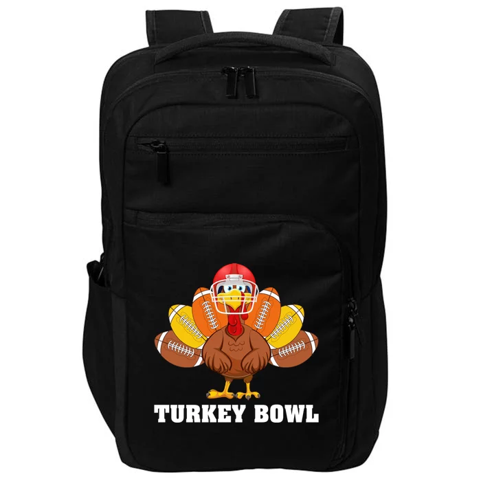 Funny Turkey American Football Bowl Thanksgiving Impact Tech Backpack