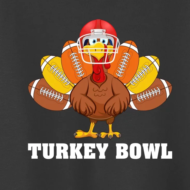 Funny Turkey American Football Bowl Thanksgiving Toddler T-Shirt