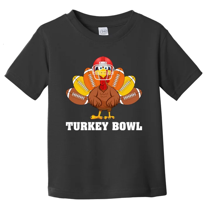 Funny Turkey American Football Bowl Thanksgiving Toddler T-Shirt