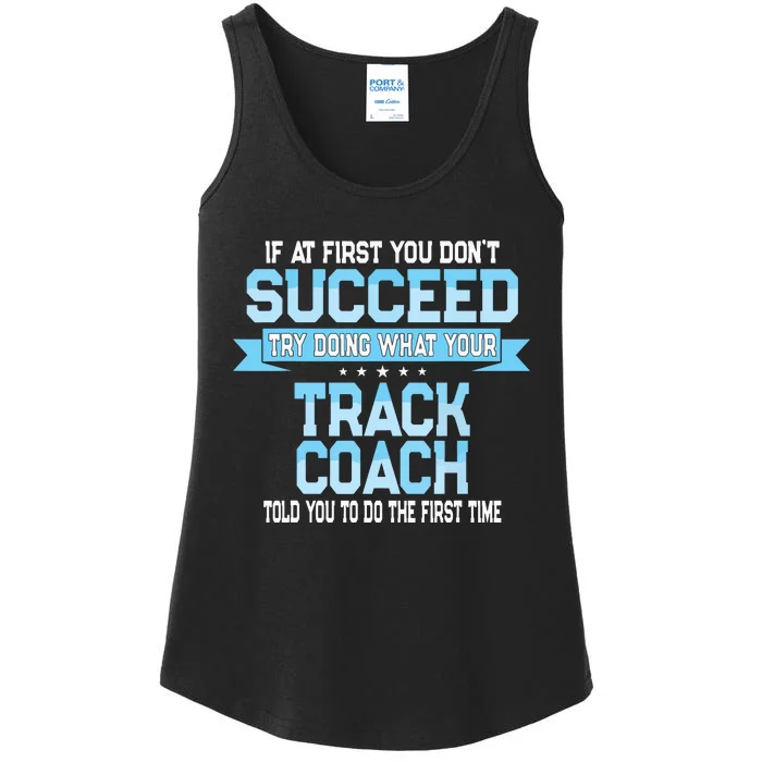 Fun Track And Field Coach Gift Funny Track Saying Ladies Essential Tank