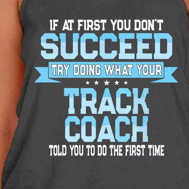 Fun Track And Field Coach Gift Funny Track Saying Women's Knotted Racerback Tank