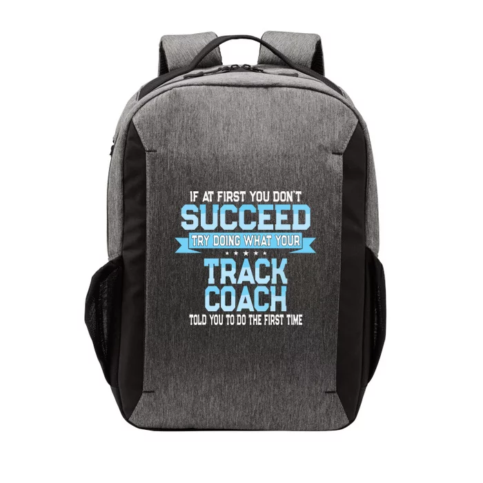 Fun Track And Field Coach Gift Funny Track Saying Vector Backpack