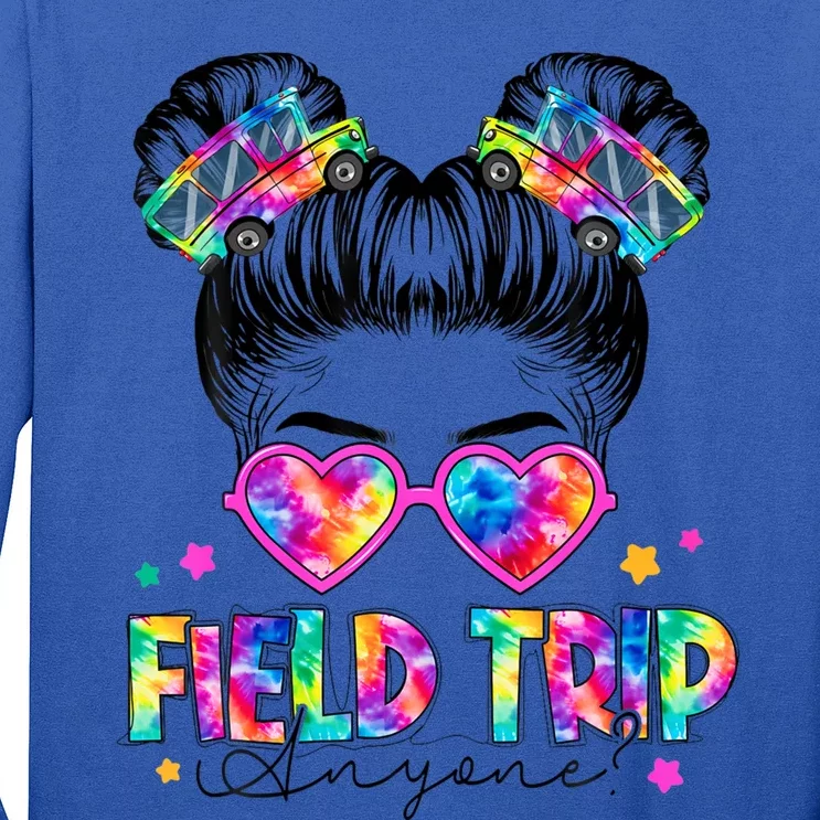 Field Trip Anyone Field Day Student Teacher Messy Bun Gift Long Sleeve Shirt