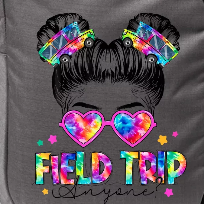 Field Trip Anyone Field Day Student Teacher Messy Bun Gift Impact Tech Backpack