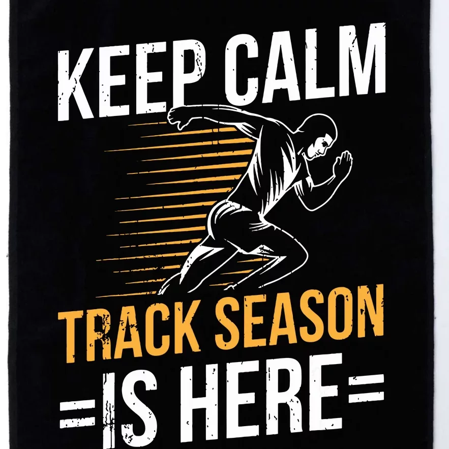 Funny Track And Field Design Keep Calm Track Season Is Here Platinum Collection Golf Towel