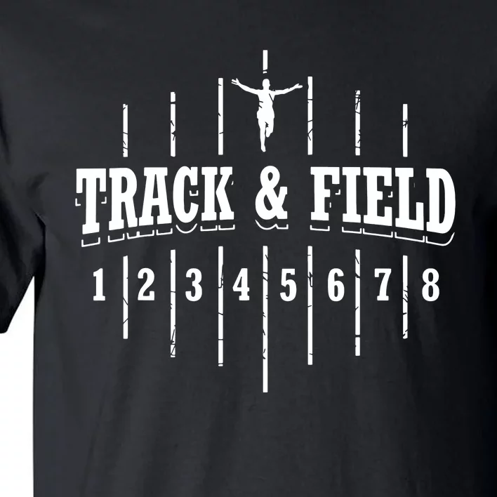 Funny Track And Field Design Runner Numbers Tall T-Shirt