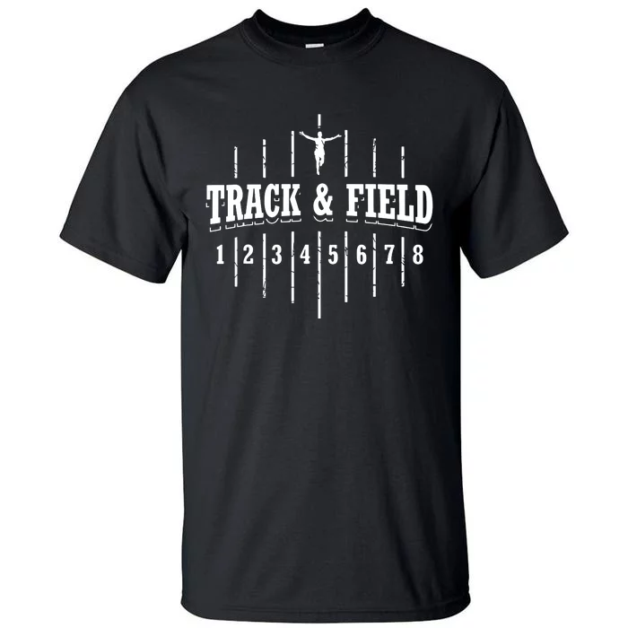 Funny Track And Field Design Runner Numbers Tall T-Shirt