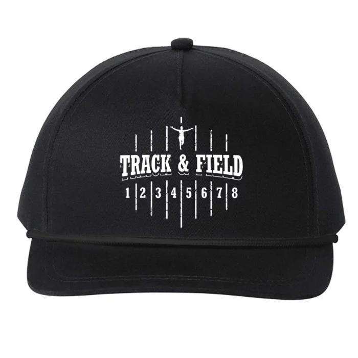 Funny Track And Field Design Runner Numbers Snapback Five-Panel Rope Hat