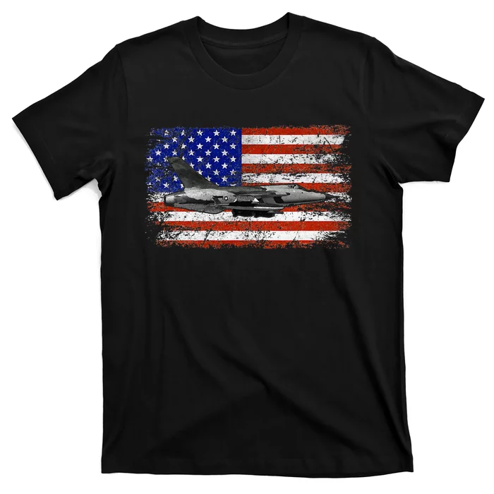 F105 Thunderchief Airplane Vintage Flag T-Shirt