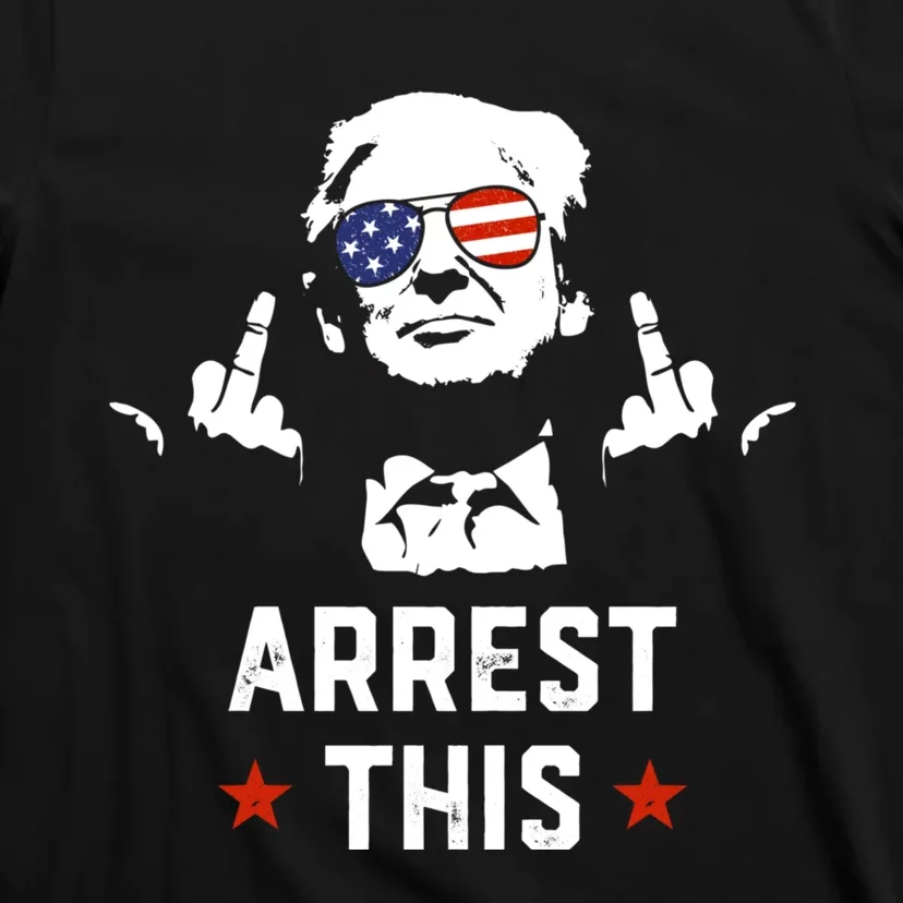 Funny Trump Arrest This Donald Trump Middle Finger President T-Shirt