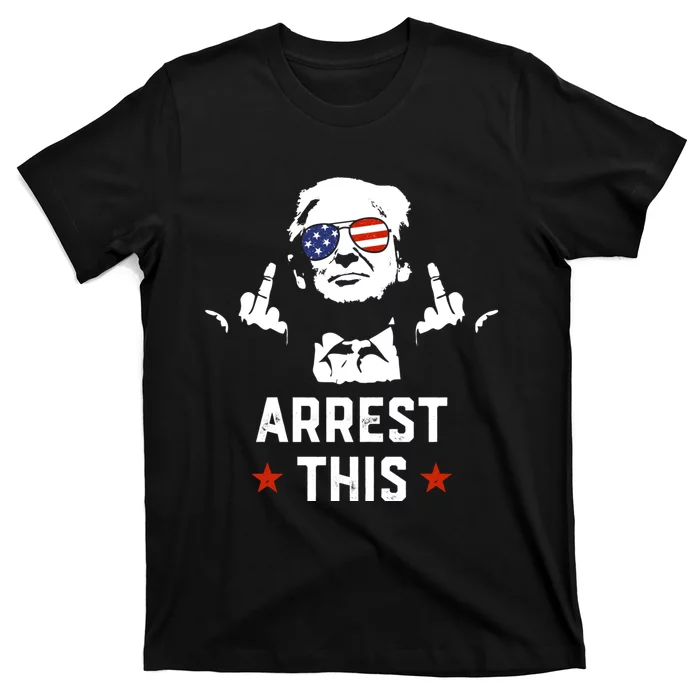 Funny Trump Arrest This Donald Trump Middle Finger President T-Shirt