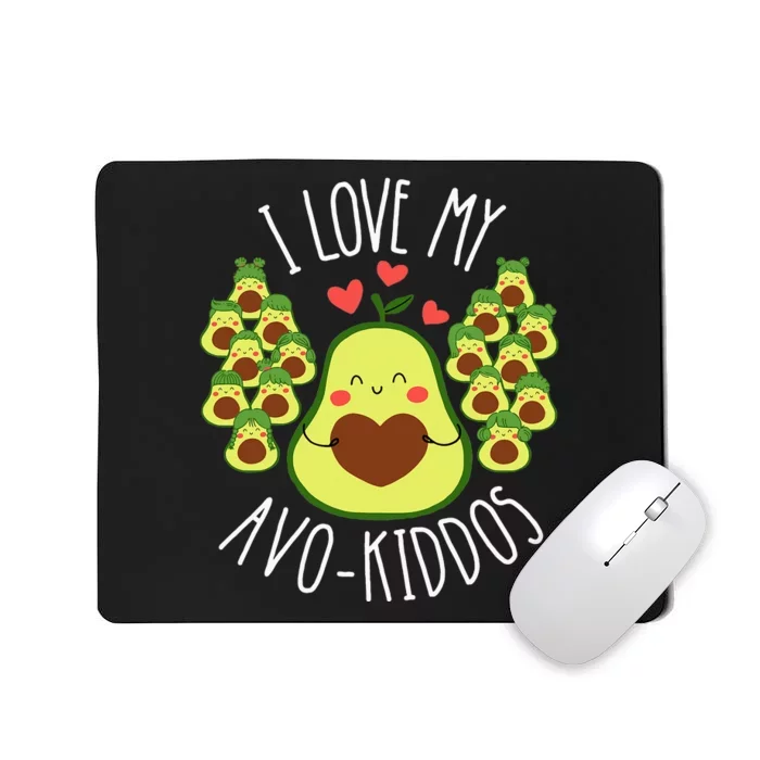 Funny Teacher Avocado Valentine's Day Cute Retro Mousepad