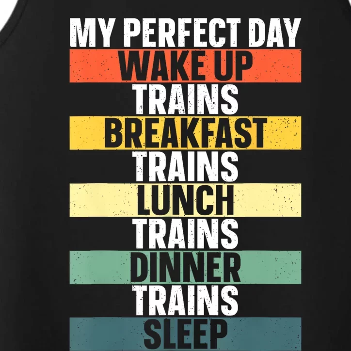 Funny Train Art For Women Railroad Vehicle Train Performance Tank