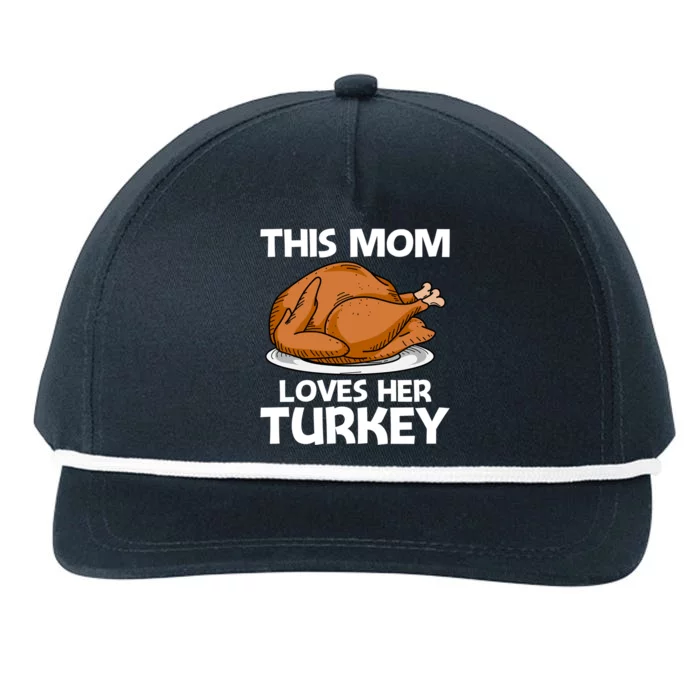 Funny Turkey Art For Mom Mama Roasted Turkeys Holiday Feast Cute Gift Snapback Five-Panel Rope Hat