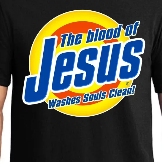 Funny The Blood Of Jesus Washes Souls Clean Detergent Pajama Set