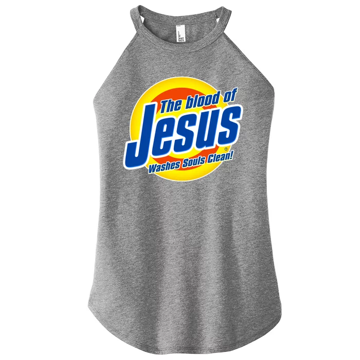 Funny The Blood Of Jesus Washes Souls Clean Detergent Women’s Perfect Tri Rocker Tank