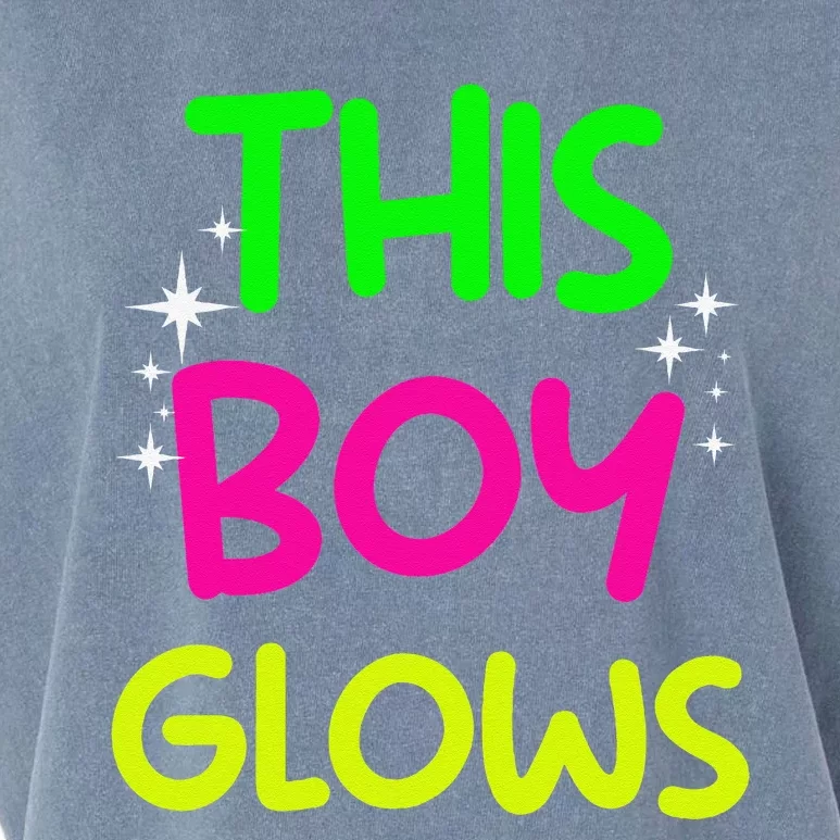 Funny This Boy Glows Cute B.Oys Man Son Party Team Gift Garment-Dyed Women's Muscle Tee