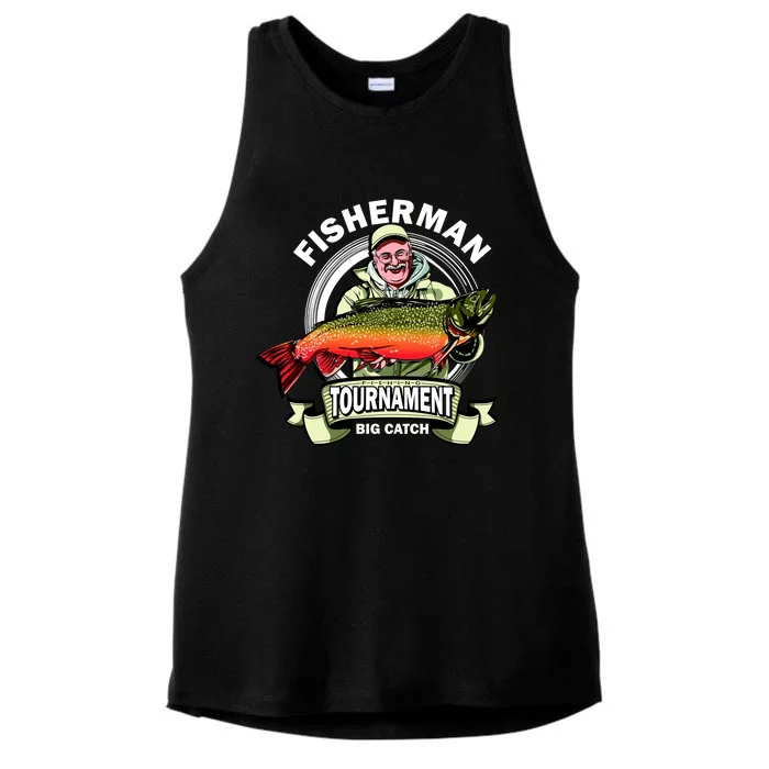 Fishing Tournament Big Catch Ladies Tri-Blend Wicking Tank