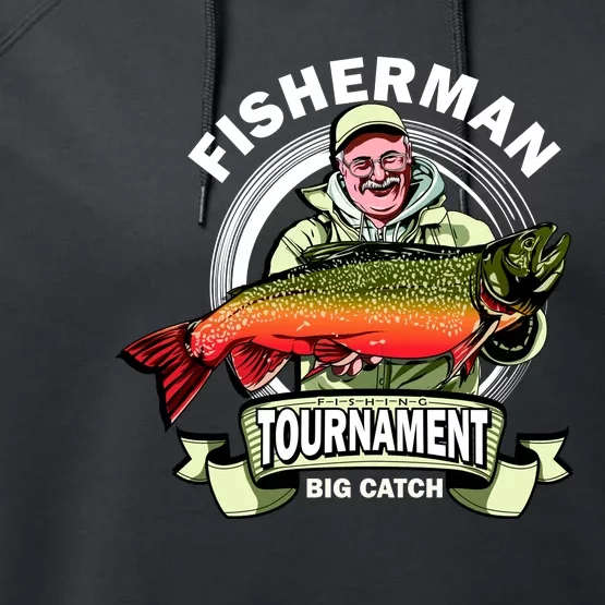 Fishing Tournament Big Catch Performance Fleece Hoodie