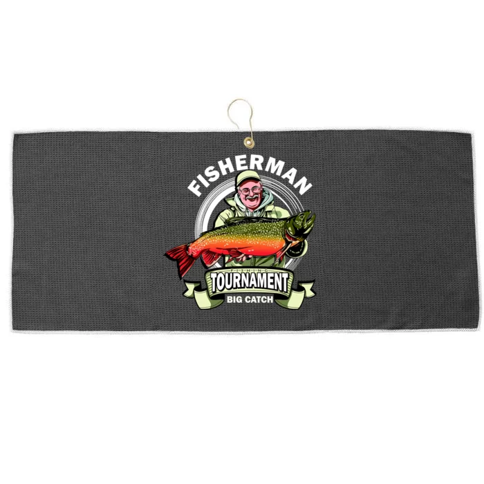 Fishing Tournament Big Catch Large Microfiber Waffle Golf Towel