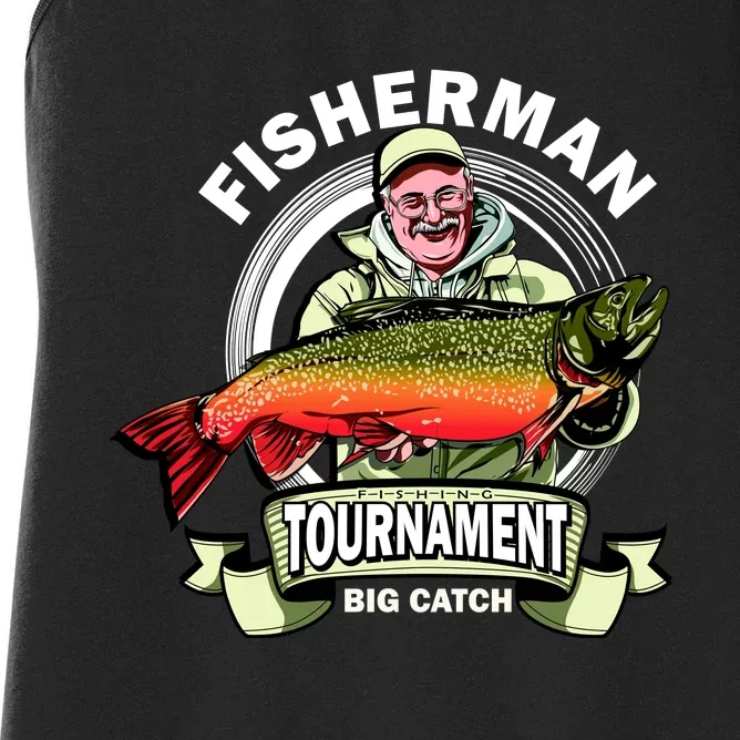 Fishing Tournament Big Catch Women's Racerback Tank