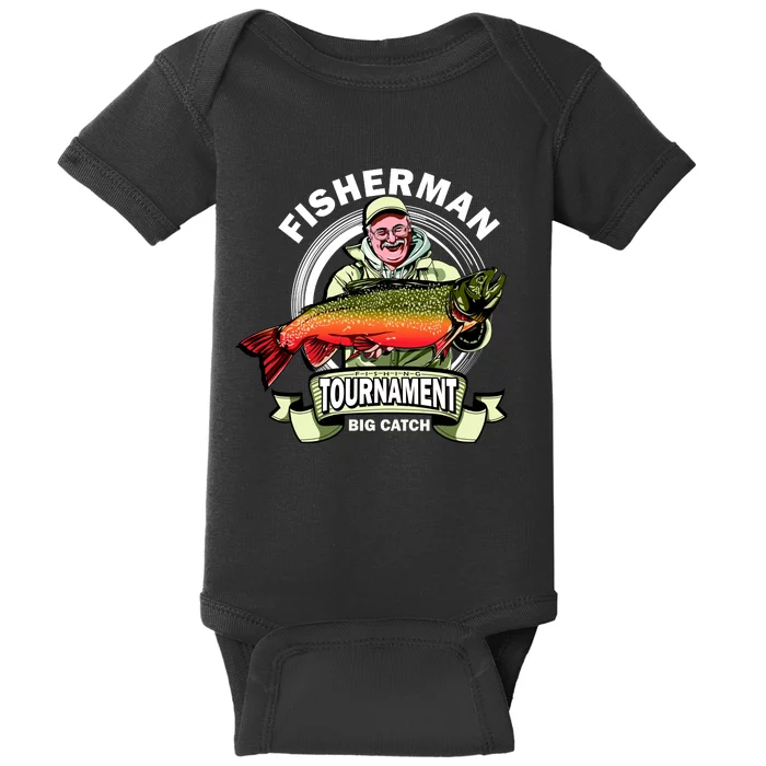 Fishing Tournament Big Catch Baby Bodysuit