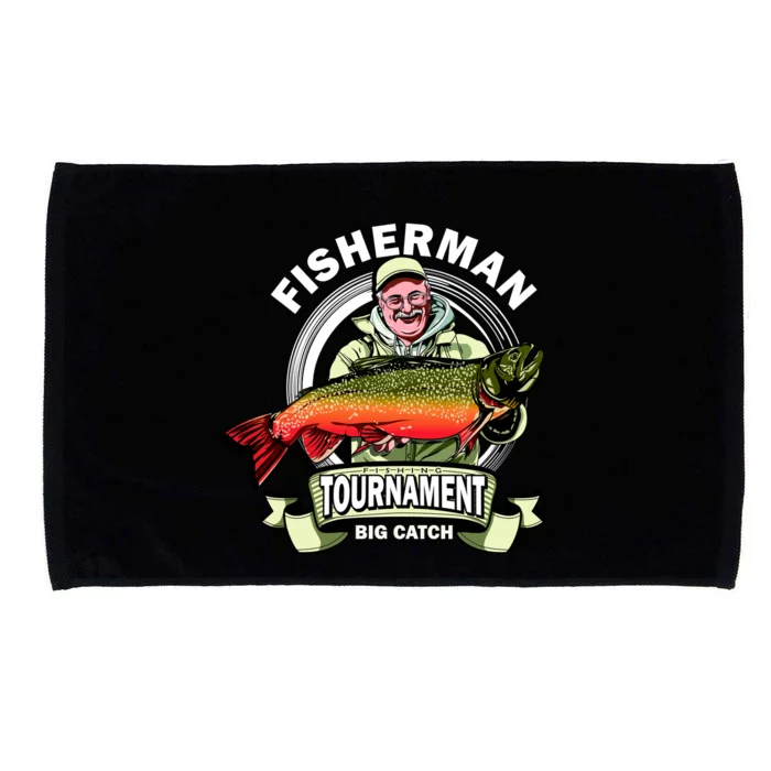 Fishing Tournament Big Catch Microfiber Hand Towel