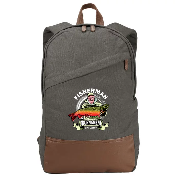 Fishing Tournament Big Catch Cotton Canvas Backpack