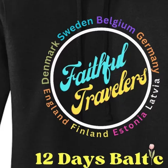 Faithful Travelers Belgium Germany Latvia England Women's Pullover Hoodie