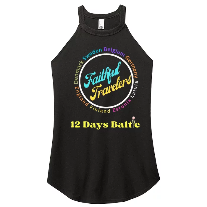 Faithful Travelers Belgium Germany Latvia England Women’s Perfect Tri Rocker Tank