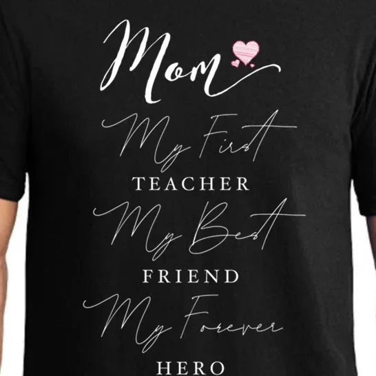 First Teacher Best Friend Forever Hero Mothers Day Birthday Gift Pajama Set