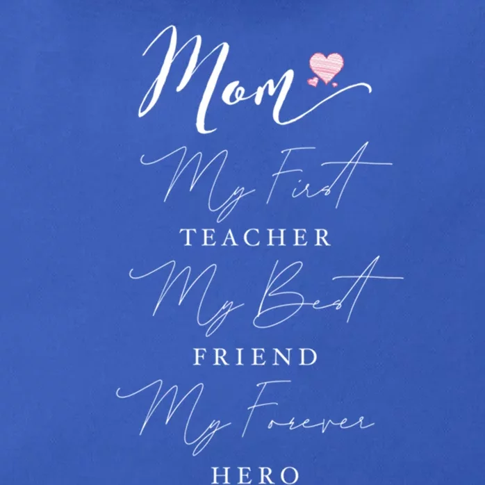 First Teacher Best Friend Forever Hero Mothers Day Birthday Gift Zip Tote Bag