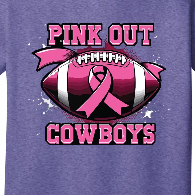 Football Tackle Breast Cancer Awareness Out Cowboys T-Shirt