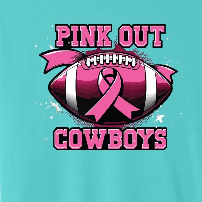 Football Tackle Breast Cancer Awareness Out Cowboys ChromaSoft Performance T-Shirt