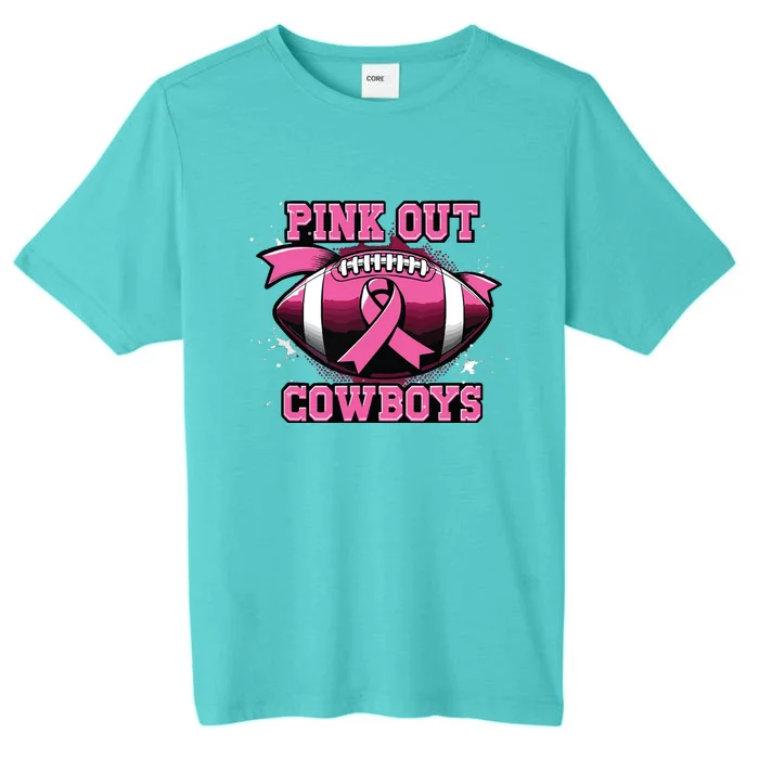 Football Tackle Breast Cancer Awareness Out Cowboys ChromaSoft Performance T-Shirt