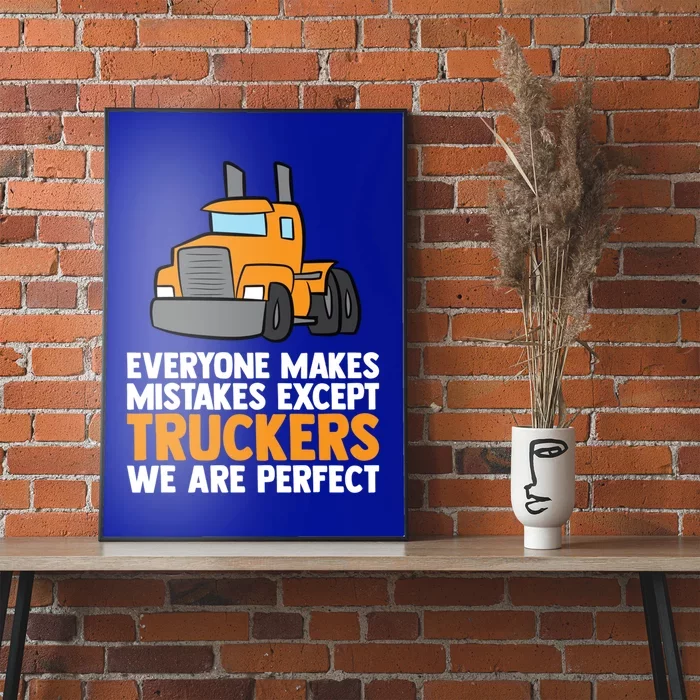 Funny Trucker Big Rig Semi Trailer Truck Driver Cool Gift Poster