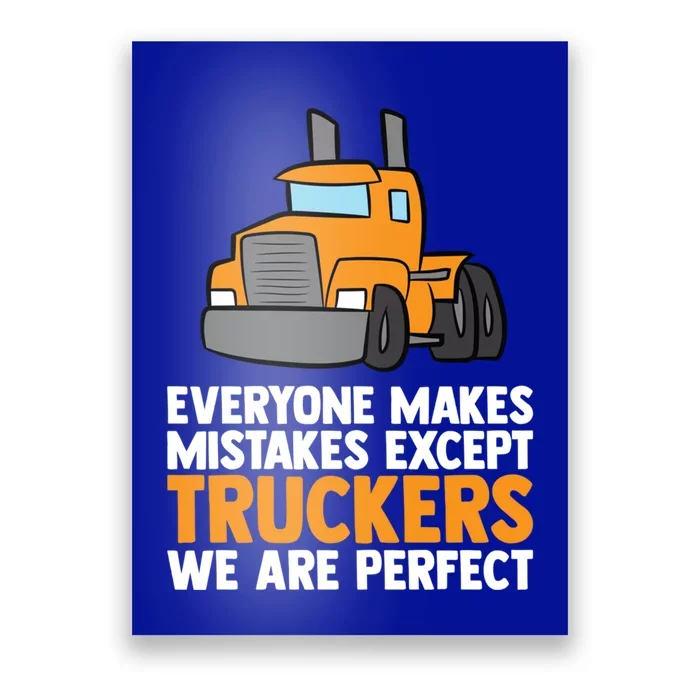 Funny Trucker Big Rig Semi Trailer Truck Driver Cool Gift Poster