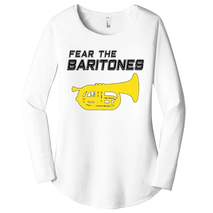 Fear The Baritones Marching Band Funny Marching Baritone Women's Perfect Tri Tunic Long Sleeve Shirt