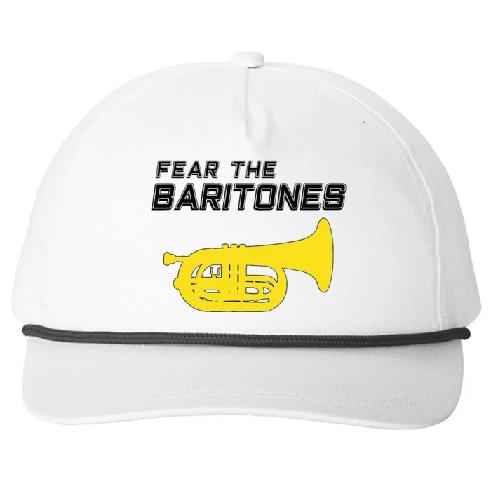 Fear The Baritones Marching Band Funny Marching Baritone Snapback Five-Panel Rope Hat