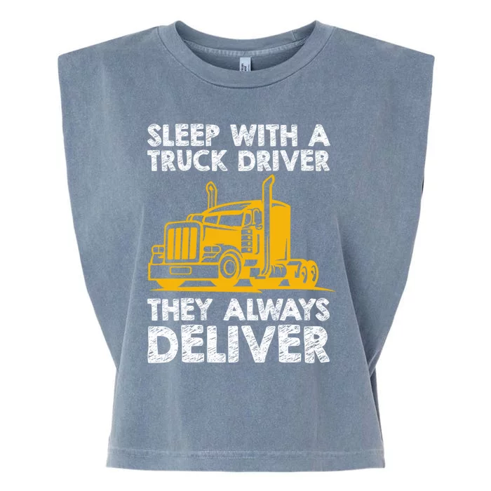 Funny Trucker Big Rig Semi Trailer Truck Driver Cute Gift Garment-Dyed Women's Muscle Tee