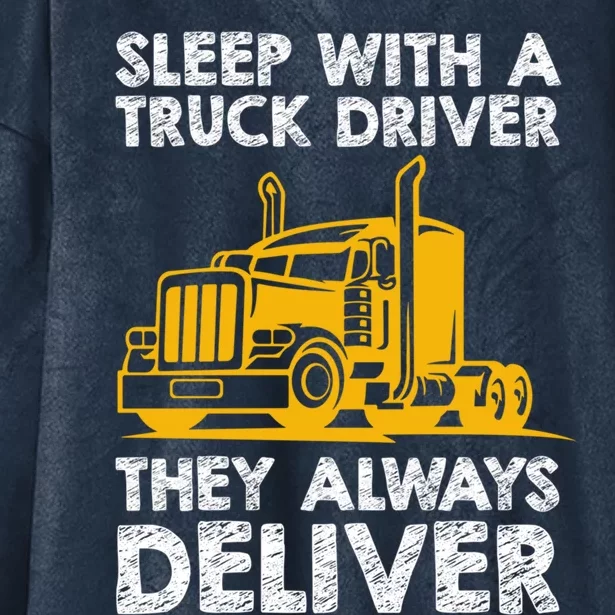 Funny Trucker Big Rig Semi Trailer Truck Driver Cute Gift Hooded Wearable Blanket