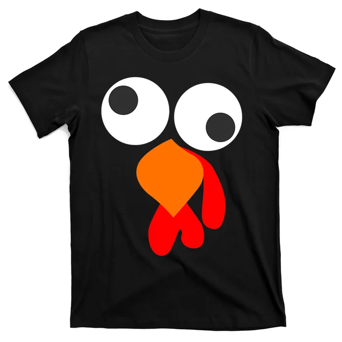 Funny Thanksgiving Boys Girls Turkey Face T-Shirt